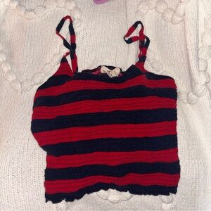 Red and Navy Hollister Knit top